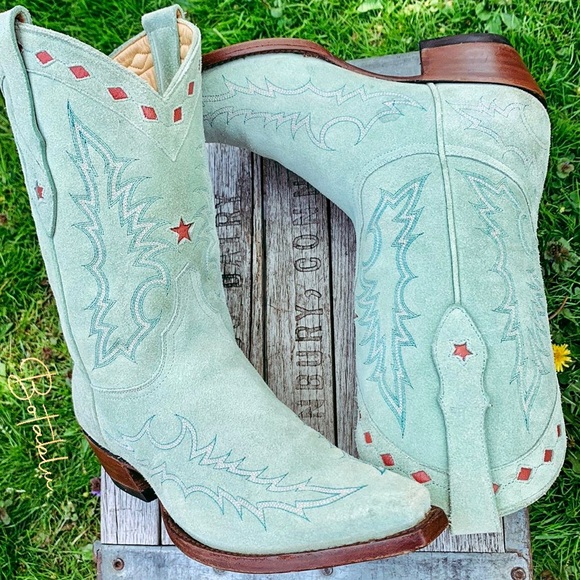 Old Gringo Shoes - THE OLD GRINGO Vintage Star Diamond Inlay Blue Red Cowgirl Cowboy Western Boots